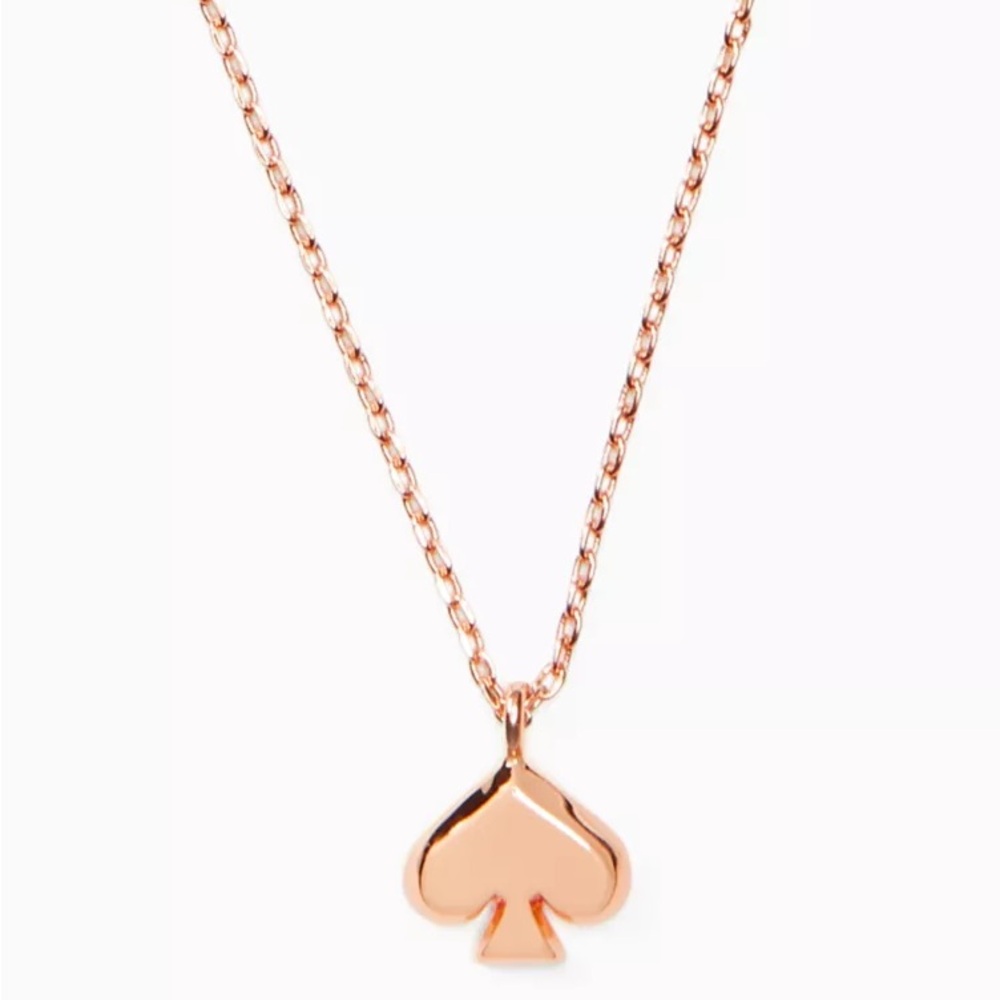 KATE SPADE Everyday Spade Metal Necklace - Rose Gold